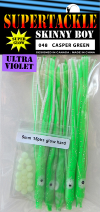 Green needlefish squirt, for salmon and halibut 