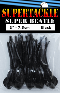 Super Beatle fishing squid, 4 inch black
